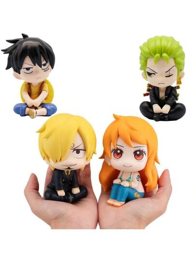 ONE PIECE 1 قطعة فيجور أنمي "ون بيس" بارتفاع 9.5 سم/3.74 إنش, شخصية زورو بنسخة كيوت صغيرة، شخصية سانجي نسخة لعبة PVC للبالغين , ديكور غرفة و هدية عيد ميلاد