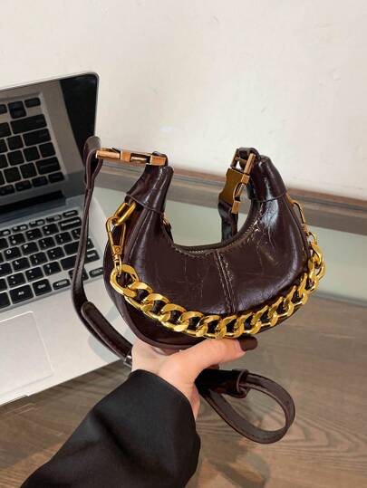حقيبة كتف بتصميم أنيق وبسيط عصري، حقيبة يد جديدة عصرية كاجوال للنساء