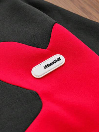 Manfinity Unisex هودي بأكمام طويلة فضفاض للرجال وبرقعات، أزياء محبوكة للاستخدام اليومي للشباب في فصلي الخريف/الشتاء