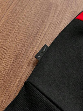 Manfinity Unisex هودي بأكمام طويلة فضفاض للرجال وبرقعات، أزياء محبوكة للاستخدام اليومي للشباب في فصلي الخريف/الشتاء