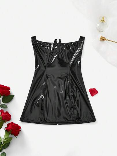 لانجيري حريمي SpicyHot مجموعة ملابس داخلية نسائية مثيرة ذات سحاب وطويلة متماسكة الجسم