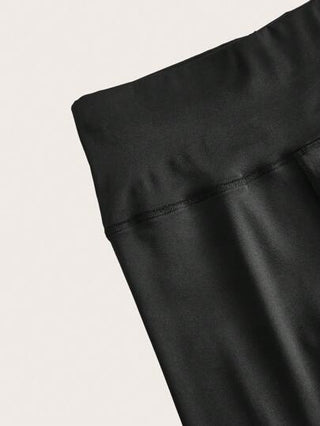 EZwear سراويل ضاغطة عالية الخصر باللون الأسود للنساء، كاجوال، مناسبة للصيف
