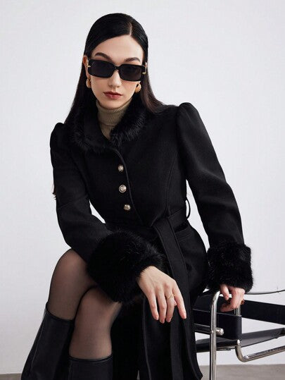 Modelyn كاردجان طويل أنيق ونسائي لون سادة أزرار أمامية وأكمام طويلة للارتداء اليومي