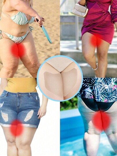 طقم تانكيني حريمي 5-40 قطعة مشدات الفخذين المضادة للاحتكاك ، لطي الفخذين لمنع الاحتكاك والاحتكاك غير مرئي للرجال والنساء في الصيف ، رقع من السبندكس المضادة للاحتكاك لراحة وحماية أفخاذ ومناطق الركبة للنساء