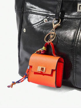 SHEIN SXY مشبك معدني صغير, محفظة صغيرة محمولة للعملات, جراب سماعات أذن, ديكور حقيبةرمضان