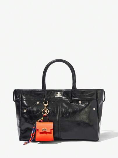 SHEIN SXY مشبك معدني صغير, محفظة صغيرة محمولة للعملات, جراب سماعات أذن, ديكور حقيبةرمضان