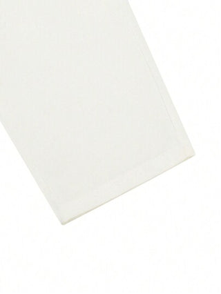 ملابس رجالي Manfinity Mode بناطيل عمل كاجوال واسعة القدمين باللون الواحد مع جيب