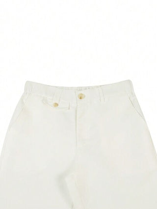 ملابس رجالي Manfinity Mode بناطيل عمل كاجوال واسعة القدمين باللون الواحد مع جيب