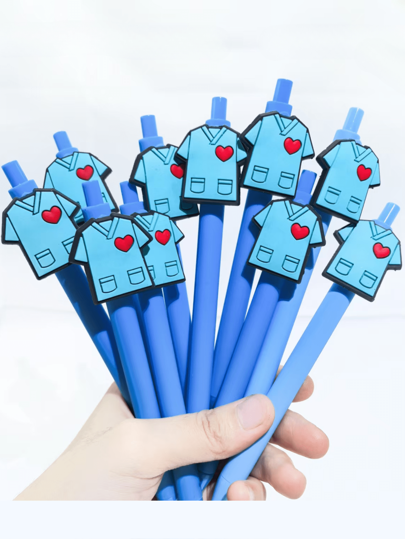 5/ 10 قطعة قلم جل من سلسلة الطبيب، قلم كرة معالم إبداعية موضوعة بتصميم الممرضة/ الطبيب، كتابة سلسة، أقلام هدايا قرطاسية باللون الصلب