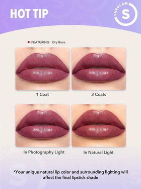 SHEGLAM أحمر شفاه كريمي ألور-لون طبيعي 8 ألوان أحمر شفاه مرطب ومغذي ومرطب للعناية بالشفاه أحمر شفاه حفلات في روج تنت أرواج علامة تجارية جمال مكياج ميكب مستحضرات تجميل للنساء الفتيات مثالي لفصل الشتاء الربيع مثالي ل- Y2K أزياء أنيقة رمضان هدية حفلة جاهز...