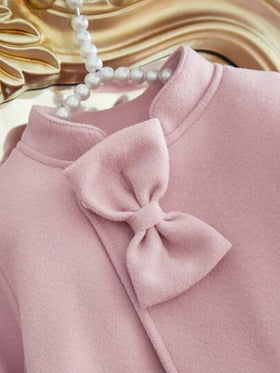 SHEIN جاكيت وقبعة سادة أنيقة للبنات الصغيرات, موسم الخريف/الشتاء