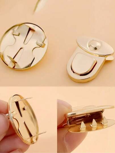 5 مشابك معدنية، مناسبة للحقائب اليدوية - أزرار ضغط DIY يدوية الصنع، إكسسوارات إغلاق للمحافظ والحقائب اليدوية