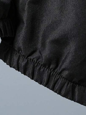 SHEIN جاكيت طباعة ديناصور سستة قبعة بدون تي شيرت ولد طفل