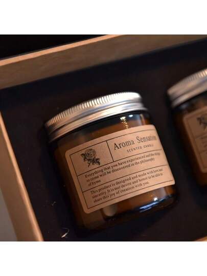 مجموعة 4 قطع / 3 مجموعات / صندوق و 1 مجموعة / صندوق من شموع العطور الرومانسية، عطر نباتي طبيعي خالي من الدخان، شموع عطرية من شمع الصويا الطبيعي، عطر طويل الأمد للاستخدام في الحمام والمنزل، عطر زهري غني، مناسبة للأعراس والهدايا التذكارية