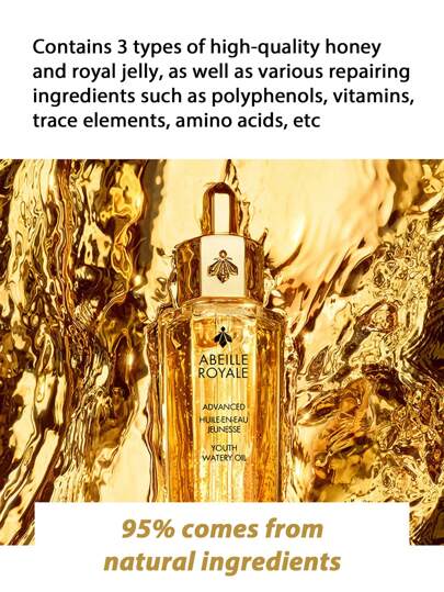 Guerlain زيت وجه جيرلان أبي رويال المتطور لتجديد الشباب، 15 مل، زيت وجه متعدد الوظائف ذو قوام خفيف كالماء وكثيف كالزيت وفعال كالسيروم