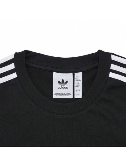 Adidas Originals تي شيرت رجالي واسع الحجم بياقة طاقم بأكمام قصيرة TIZ1832
