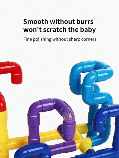 50 قطعة ألعاب كتل بناء مائية DIY: ألعاب كتل أنابيب مائية من طراز مونتيسوري - ألعاب تعليمية هدية مثالية!
