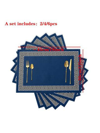 1 طقم - 2/4/6 قطع، بسيطة باللون الأزرق، حصيرات ديكورية للطاولة، اكسسوارات ديكور الطاولة، وسائد أدوات المائدة مقاومة للحرارة، حصيرات طاولة الطعام، ديكور طاولة تناول الطعام