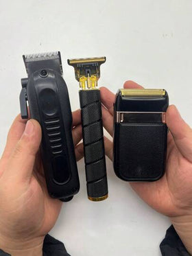 مجموعة ماكينة حلاقة كهربائية قابلة للشحن عبر USB وماكينة تشذيب اللحية، طقم ماكينة حلاقة الشعر - هدية مثالية للأب، الحبيب، عيد الميلاد، المناسبات