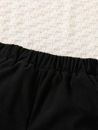 SHEIN سراويل كاجوال مبطنة ببطانة حرارية للأولاد، مريحة للارتداء في فصل الشتاء