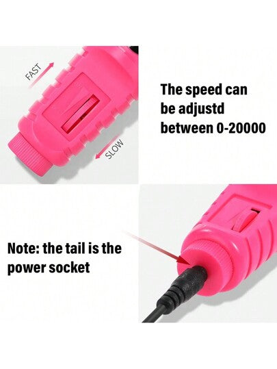 جهاز تنظيف الأظافر الكهربائي المحمول، يعمل بالطاقة من منفذ USB، طقم ملف أظافر كهربائي احترافي، مناسب للأظافر الأكريليك والجل - تنظيف وتلميع سهل - أداة عناية بالأظافر فعالة وسهلة الاستخدام، أداة تلميع وتشكيل الأظافر، مناسبة للاستخدام المنزلي والصالون، ل...