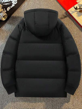 Manfinity Homme معطف مبطن ذو قبعة قابل للعكس مع رباط للرجال