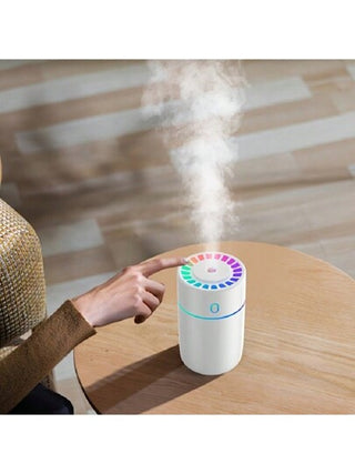زجاجة رذاذ مصغرة متعددة الوظائف تعمل بالكهرباء بمأخذ USB للسيارة، سعة 350 مل، من مادة ABS، مرطب بضوء ليلي وضوء جو ب-7 ألوان ، مبخر زيوت طبيعية، منقي للهواء، إكسسوارات مكتبية ومنزلية للمنزل والمكتب والنوم والسيارة والبار، هدية مناسبة للنساء