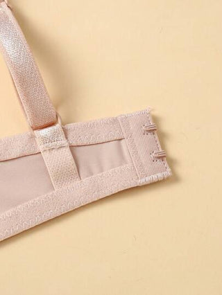 Shein Underwear&Sleepwear Basics 3 قطع بكأس سلكي بأشرطة رفيعة بتصميم بسيط وعادي للنساء