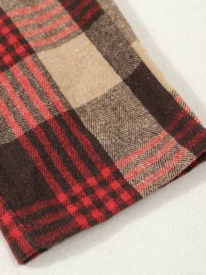 بيجاما مجموعة بيجاما مكونة من 2 قطعة من سترة كارديجان بياقة مربعة الأحمر والكلاسيكي وبنطال طويل كاجوال مريح للفتيات في سن المراهقة