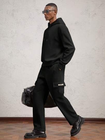 AKNOTIC Business Casual بلوفر كاجوال بأكمام طويلة بتصميم كتف متناثر منقوش عليه رموز مطرزة، مناسب للارتداء اليومي في فصل الخريف والشتاء، بلون المشمش