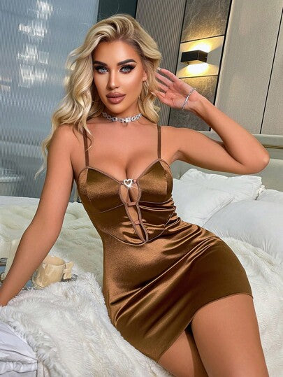 لانجيري حريمي مجموعة شاملة لبس نوم 2 قطعة مثير، بيبي دول من الشبك المفرغ مع سلك داعم [ثوب نوم + سير جي]