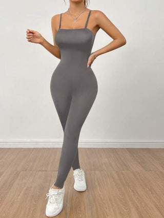 PETITE جمبسوت نسائية ذات لون أحادي ضيقة مناسبة
