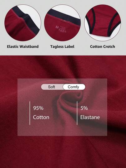 5 عبوات ملابس داخلية قطنية صدفية للنساء وألوان عشوائية ، تغطية نصف الخلف في أحجام S-XL