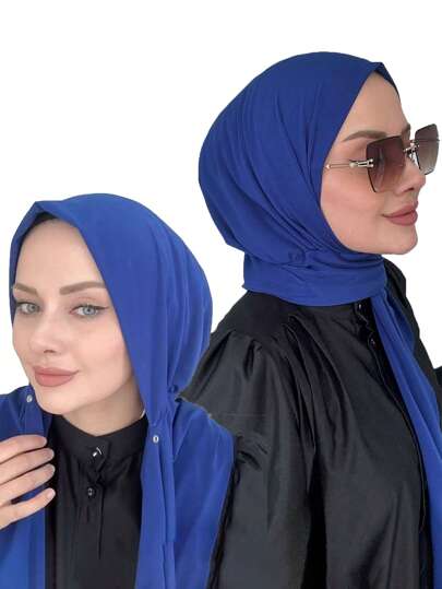 طقم تانكيني حريمي قطعة واحدة من الحجاب الفوري للنساء ،حجاب مسلم سهل الارتداء بأزرار واقي من الانزلاقرمضان