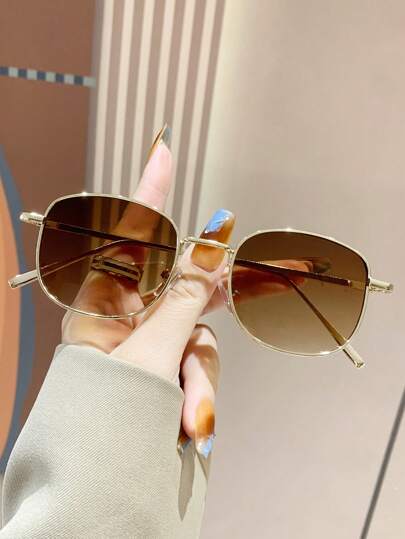 نظارات شمسية بإطار معدني، إكسسوارات شاطئية للنساء، أساسيات النظارات الشمسية للملابس النسائية في الخريف والشتاء، هدايا للعطلات الصيفية على الشاطئ والأنشطة الخارجية والسفر