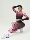 SHEIN Sport Gameset مجموعات رياضية للنساء بالألوان المتدرجة (الأومبير) للارتداء اليومي والبيلاتس واليوغا