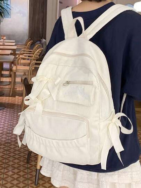 حقيبة ظهر بحجم كبير ذات زخرفة فراشة بتصميم بسيط، حقيبة كتب عصرية شنطه جامعه شنط جامعات شنطة ظهر للسفر حقيبه جامعه