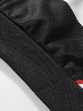 Manfinity Sporsity بلوزة بسحاب ذات جيب بخيط سحب وقميص كاب مفكك بتصميم جرافيكي واسع للرجال، قميص ثقيل كاب بأكمام طويلة وبطبعات حرفية جامعية ل-- نيويورك، ألوان متناسقة كهدية للأصدقاء والزوج والحبيب