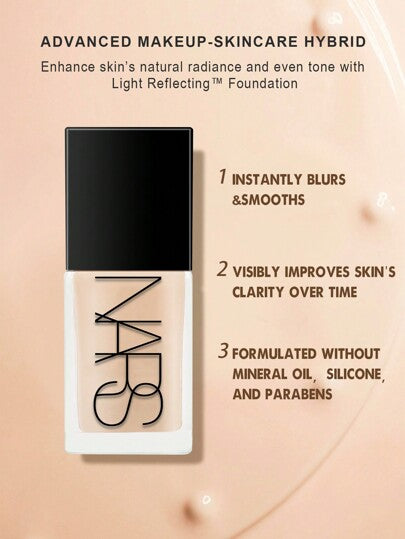 Nars أساس نارس المضيء - مكياج متطور - أساس هجين للعناية بالبشرة - 30 مل/1 أونصة سائلة. #-فاتح 2