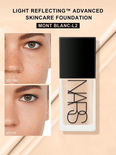 Nars أساس نارس المضيء - مكياج متطور - أساس هجين للعناية بالبشرة - 30 مل/1 أونصة سائلة. #-فاتح 2