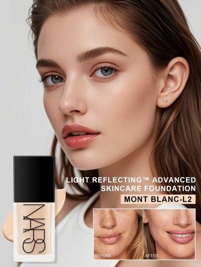 Nars أساس نارس المضيء - مكياج متطور - أساس هجين للعناية بالبشرة - 30 مل/1 أونصة سائلة. #-فاتح 2
