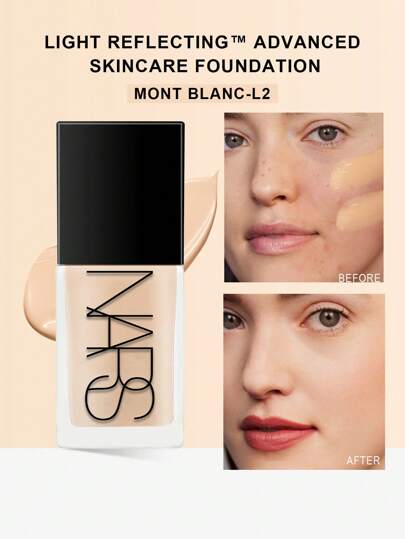 Nars أساس نارس المضيء - مكياج متطور - أساس هجين للعناية بالبشرة - 30 مل/1 أونصة سائلة. #-فاتح 2