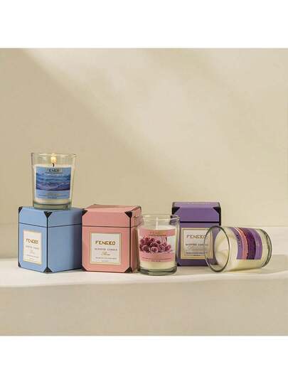 1 قطعة شمعة معطرة بزجاج، بدون دخان ، شمع صويا معطر ، هدية، عطر عثير ، شمعة بزجاج لأسلوب انستجرام ، للتنفيس من الضغوط ، ديكور المنزل ، الخريف ، الأعياد ، الشتاء