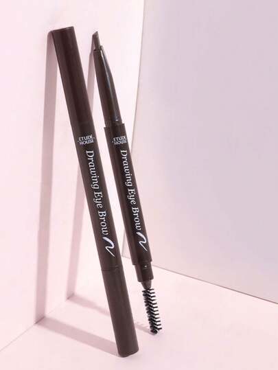 ETUDE قلم حواجب 0.25 جرام/0.01 أونصة #1 بني داكن، لون دائم، يخلق مكياج حواجب طبيعي للاستخدام اليومي، مستحضرات تجميل كورية، طقم هدايا