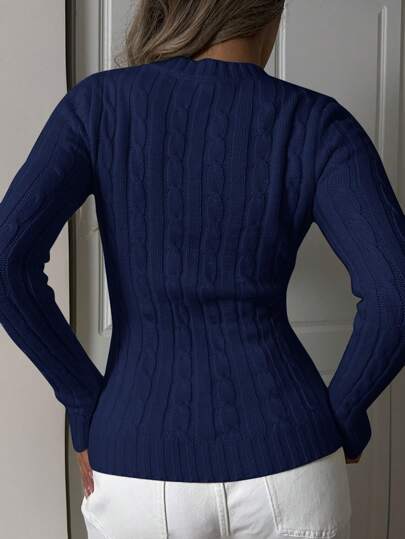EZwear المرأة ، منقوش بطراز فارس اصطناعي محكم ، كنزة صوفية كنزة رياضية للخريف والشتاء