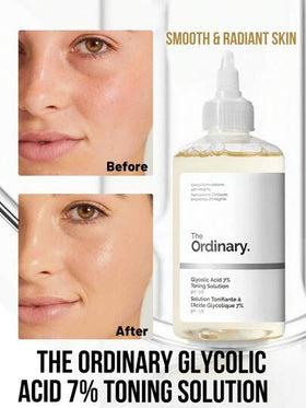 The Ordinary محلول تلطيف عادي بحمض الجليكوليك 7%، تقشير واإزالة الخلايا الميتة، تحسن ملمس البشرة، تصميم قطارة، لون برتقالي ذهبي خفيف، منعش وخاٍل من الزيوت، تصميم قطارة، لون برتقالي ذهبي خفيف، منعش وخاٍل من الزيوت