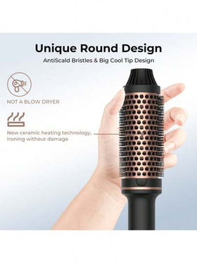 UKLISS فرشاة حرارية 450 فهرنهايت، مشط كهربائي لتجعيد وتنعيم الشعر بتقنية الأيونات السالبة، هدايا للأم، هدايا عيد الحب، هدايا للصديق، هدايا عيد الحب، وردي جميل، هدايا