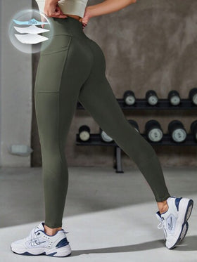 Powerista سروال رياضي للنساء مع جيب للهاتف وخصر واسع ثابت لممارسة اليوغا