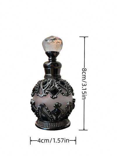 Cirelle قارورة عطر زيوت أساسية سعة 15مل، قارورة عطر فاخرة للعلاج بالروائح، قارورة كريستالية، قارورة صغيرة قابلة لإعادة الملء للعلاج بالروائح، قارورة موزع زيوت أساسية للسفر مع قطارة زجاجية، قارورة بطراز دبي الرجعي، هدية عيد الأم، هدية للسيدات، هدية عيد الح