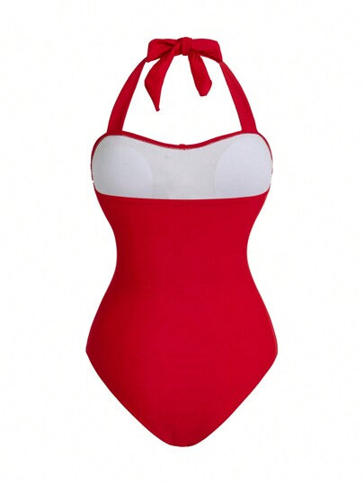 Swim Oasis مجموعة بدلة السباحة القطعة الواحدة ذات الزهور البارزة 3D لعطلة الصيف